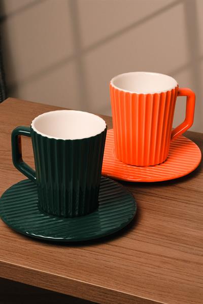 Seramik Mug Seti | Kahve | Çay | Filtre Kahve | Espresso | Kupa Seti | 200 ML | 4 Parça