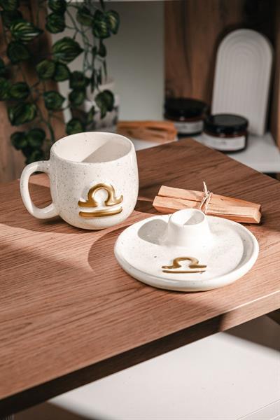 Terazi Burcuna Özel El Yapımı Palo Santo Tütsülük ve Kupa Seti (2 adet Palo Santo dahil)