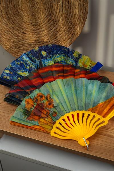 Van Gogh Tablosu Yelpaze Seti | Dekoratif | Hediyelik |