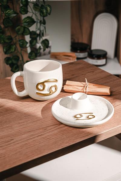 Yengeç Burcuna Özel El Yapımı Palo Santo Tütsülük ve Kupa Seti (2 adet Palo Santo dahil)