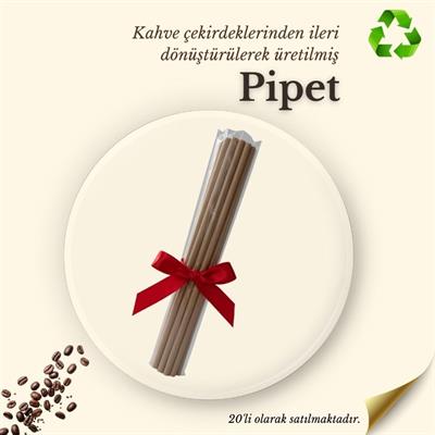 Kahve çekirdeklerinden ileri dönüştürülerek üretilmiş 20'li Pipet