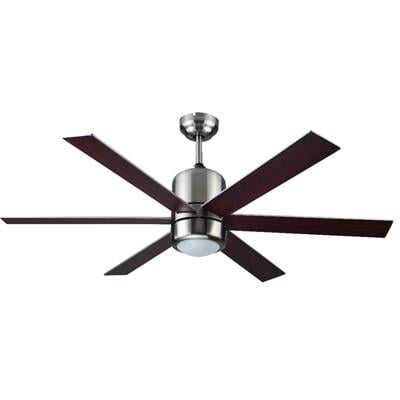 6 Kanatlı Ahşap Nikel Dekoratif Tavan Vantilatörü 60W KCF285