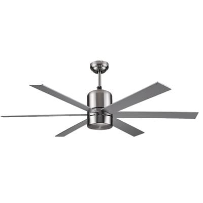 6 Kanatlı Gümüş Nikel Dekoratif Tavan Vantilatörü 60W KCF286