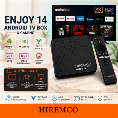 Hiremco Enjoy 14 Android TV Box - Gaming