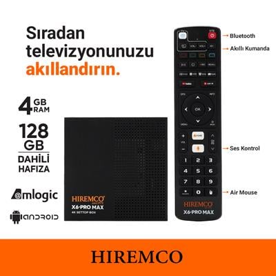 Hiremco X6 PRO MAX 128GB Android Box