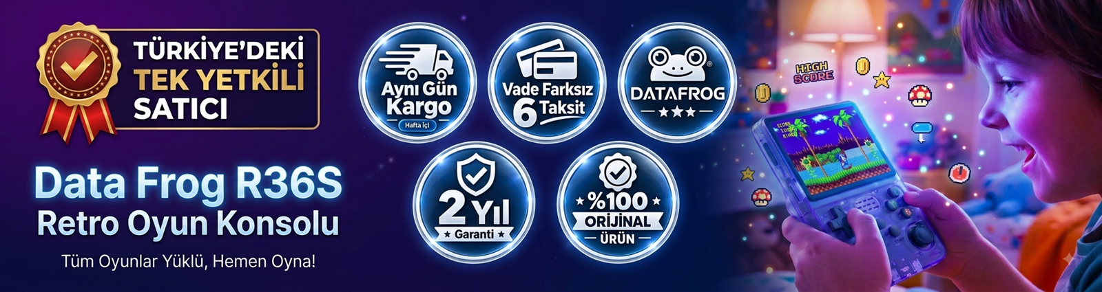 DataFrog R36S Retro Oyun Konsolu