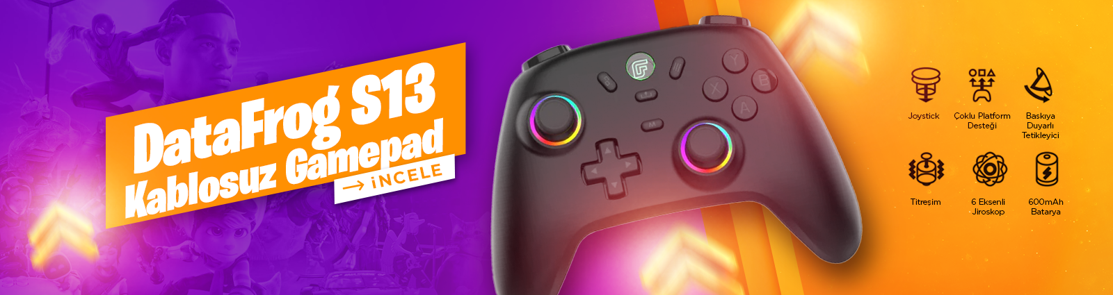 DataFrog S13 Kablosuz Gamepad