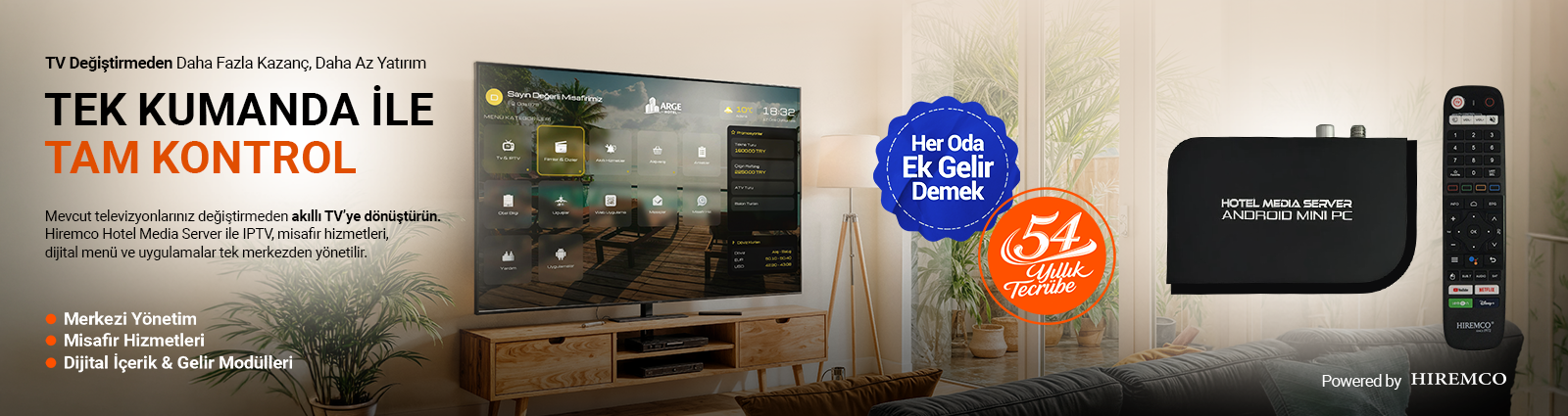 Hiremco Otel Tv