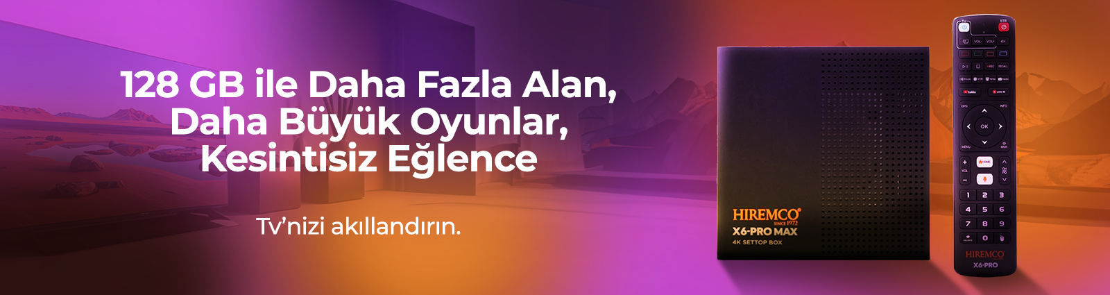 Hiremco X6 PRO MAX 128GB Android Box