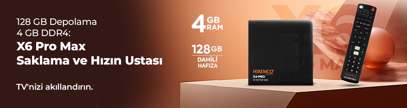 Hiremco X6 PRO MAX 128GB Android Box