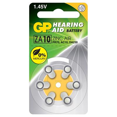Gp ZA10 6Lı İşitme Cihazı Pili - PR70,AC10,DA230