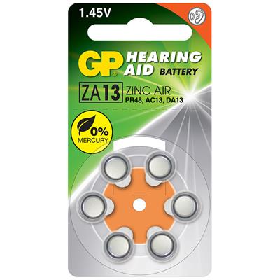 Gp ZA13 6Lı İşitme Cihazı Pili - PR48,AC13,DA13