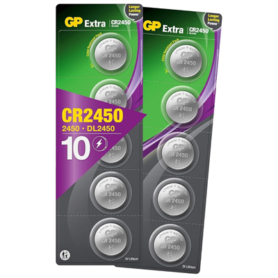 GP Batteries Extra CR2450 Lityum Düğme Pil 3V (10'lu Kart)