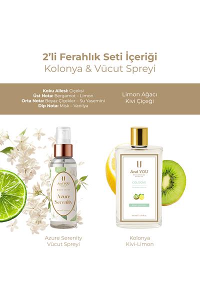 And You 2li Ferahlık Seti (Kolonya & Vücut Spreyi)