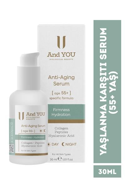 And You Yaşlanma Karşıtı Serum 30 ml – 55+ Yaş Gece & Gündüz Bakım