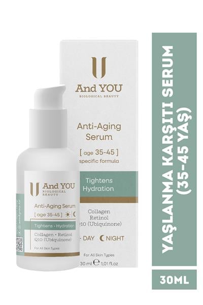 And You Yaşlanma Karşıtı Serum 30 ml – 35-45 Yaş Gece & Gündüz