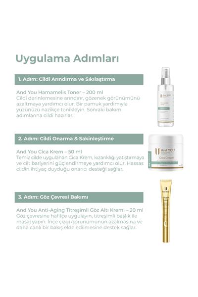 And You Arındırıcı & Onarıcı 3lü Cilt Bakım Seti