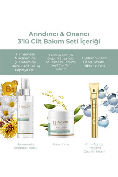 And You Arındırıcı & Onarıcı 3lü Cilt Bakım Seti