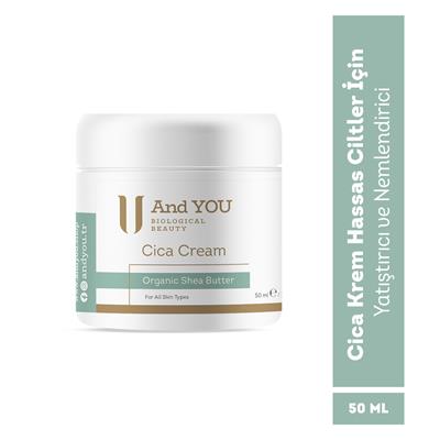 And You Cica Krem 50 ml Hassas Ciltler İçin Yatıştırıcı ve Nemlendirici