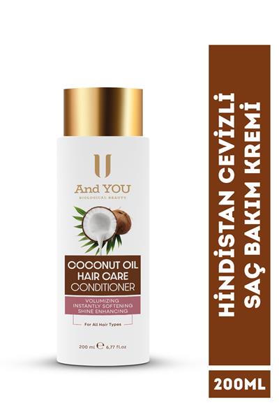 And You Hindistan Cevizi Yağlı Saç Bakım Kremi 200 ml – Nemlendirici & Onarıcı