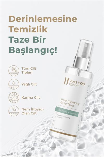 And You Derinlemesine Temizleyici Yüz Toniği 200 ml