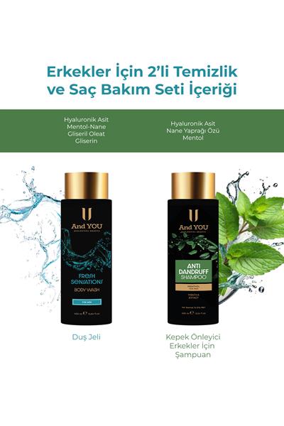 And You Erkekler İçin 2li Temizlik ve Saç Bakım Seti