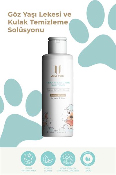 And You Kedi ve Köpekler İçin Göz Yaşı Lekesi ve Kulak Temizleme Solüsyonu 100 ml
