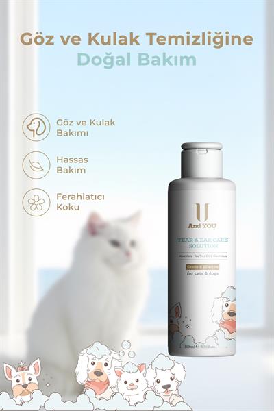 And You Kedi ve Köpekler İçin Göz Yaşı Lekesi ve Kulak Temizleme Solüsyonu 100 ml