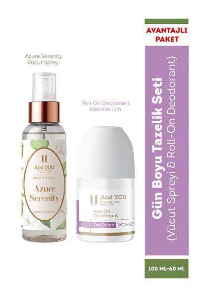 And You Gün Boyu Tazelik Seti (Vücut Spreyi & Roll-On Deodorant)