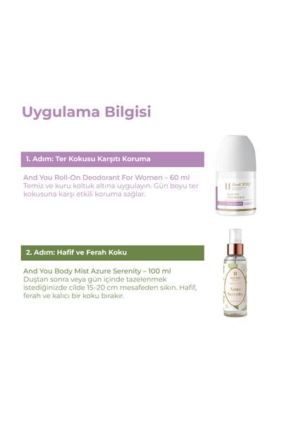 And You Gün Boyu Tazelik Seti (Vücut Spreyi & Roll-On Deodorant)
