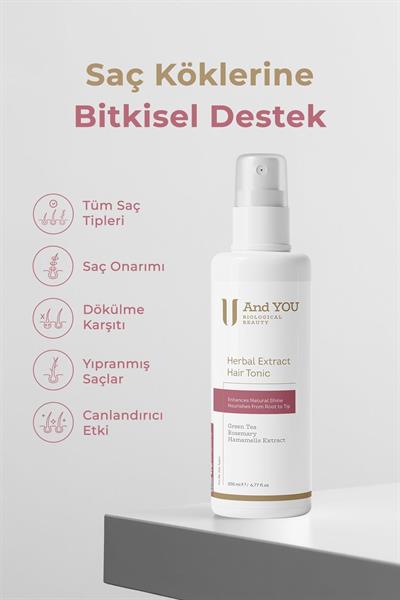 And You Bitkisel Ekstraktlı Saç Toniği 200 ml