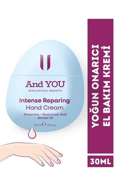 And You Onarıcı El Kremi 30 ml Yoğun Nemlendirici