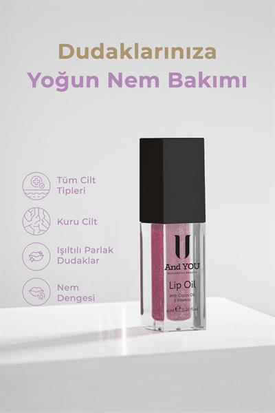 And You Lip Oil 6 ml Nemlendirici ve Parlatıcı Dudak Yağı