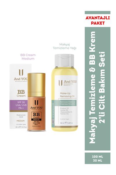 And You Makyaj Temizleme & BB Krem 2li Cilt Bakım Seti