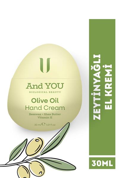 And You Zeytinyağlı El Kremi 30 ml Onarıcı ve Nemlendirici