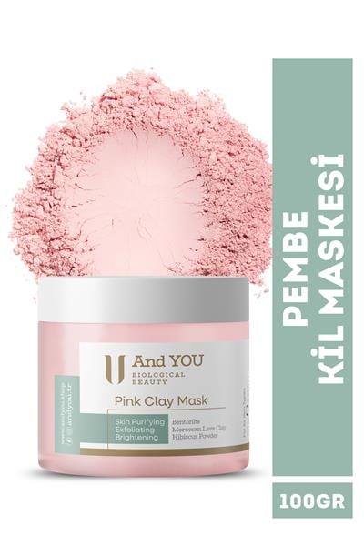 And You Pembe Kil Maskesi 100 gr – Arındırıcı ve Gözenek Sıkılaştırıcı