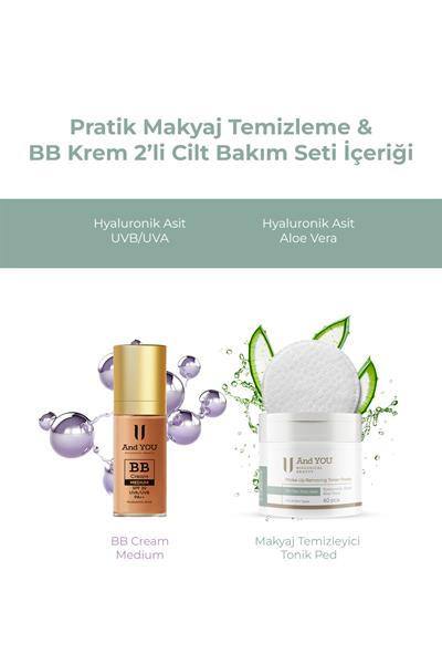 And You Pratik Makyaj Temizleme & BB Krem 2li Cilt Bakım Seti
