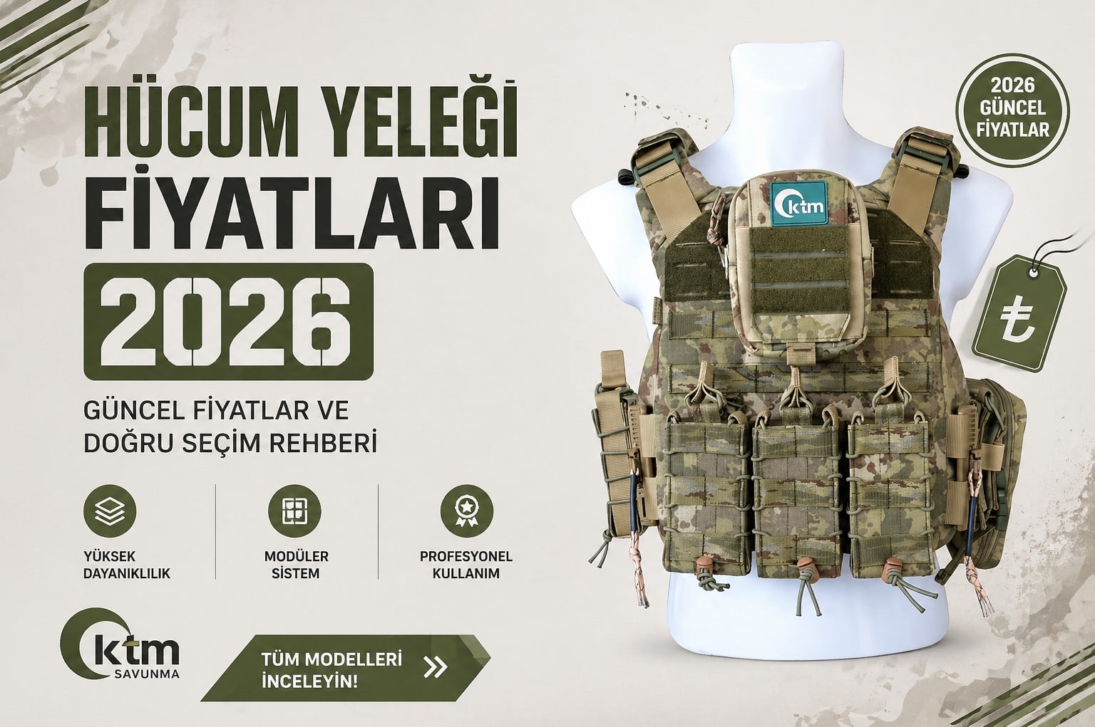 Hücum yeleği fiyatları 2026 ve taktik yelek modelleri