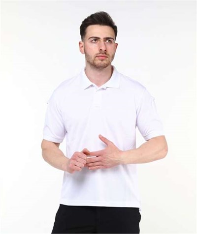 Urban Tactical Polo Yaka T-Shirt / Beyaz