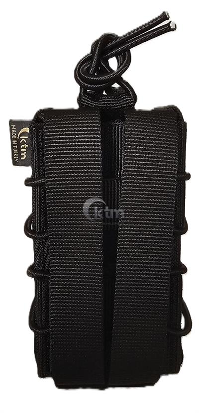 Tekli Lastikli Şarjör Cebi,  5,56 mm. SİYAH