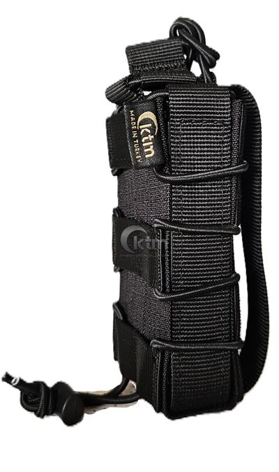 Tekli Lastikli Şarjör Cebi,  5,56 mm. SİYAH