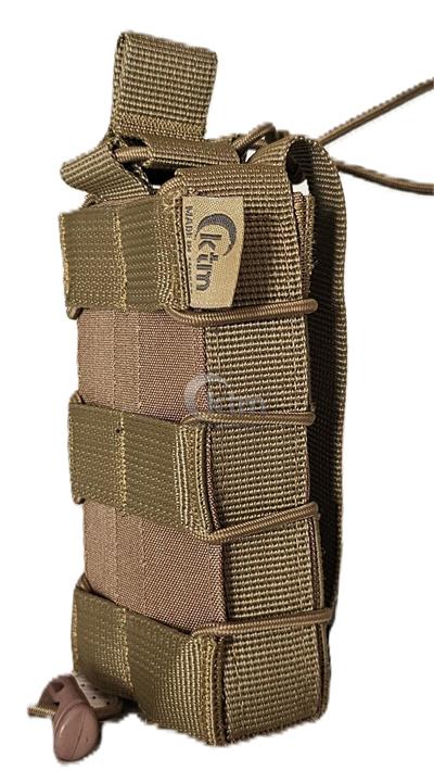 Tekli Lastikli Şarjör Cebi,  5,56 mm. Coyote