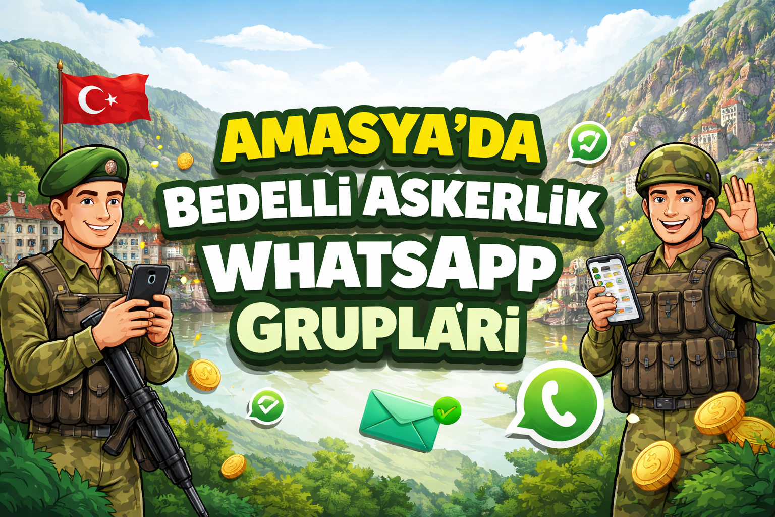 Amasya için bedelli askerlik WhatsApp grup görseli