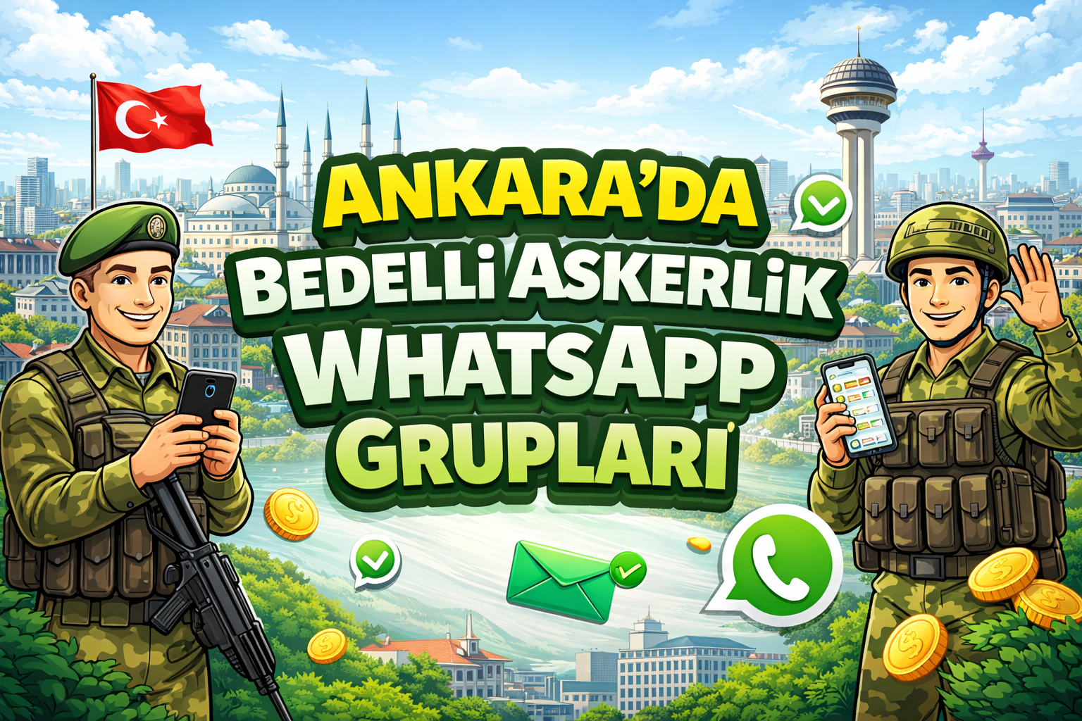 Ankara Şereflikoçhisar için bedelli askerlik WhatsApp grup görseli