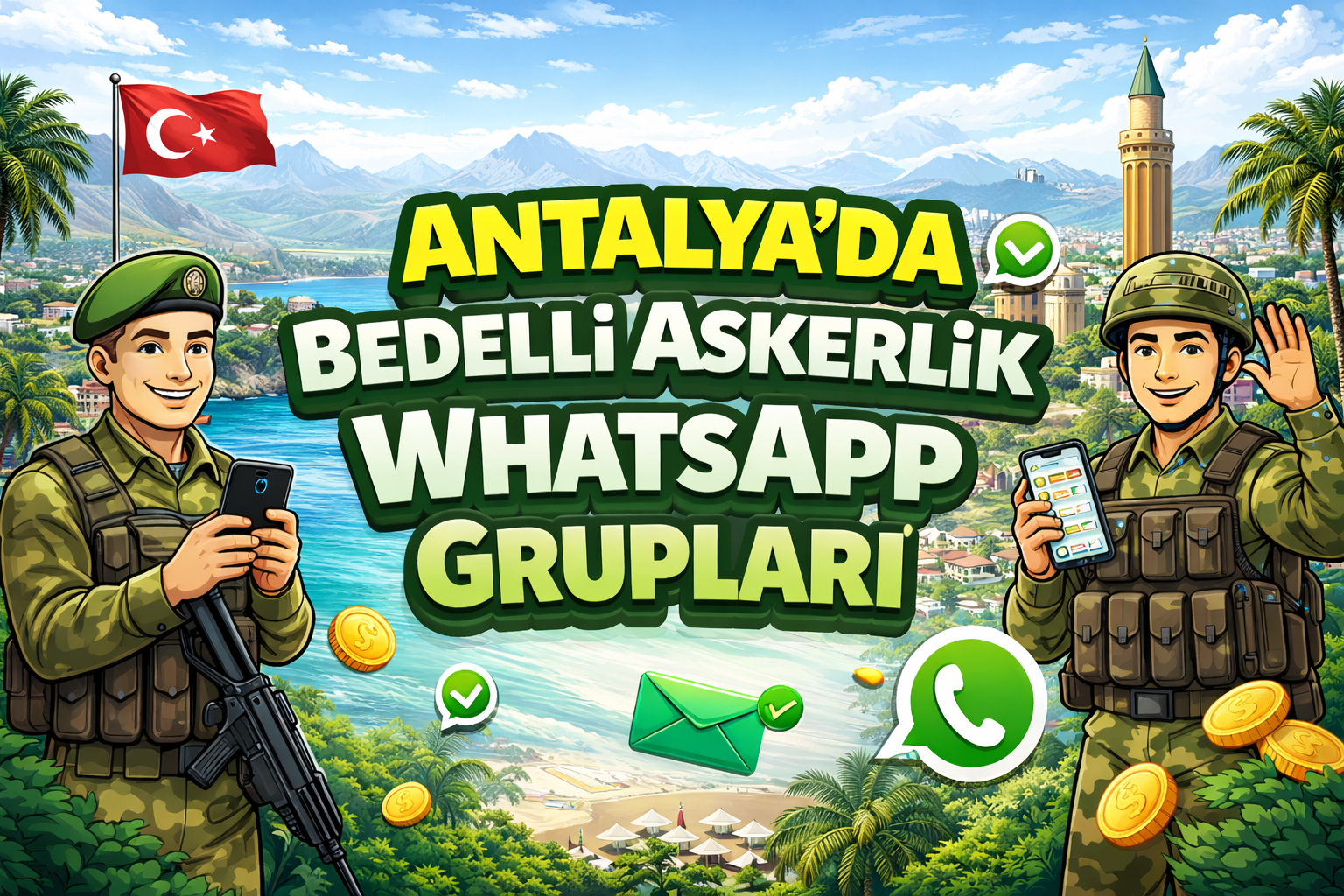 Antalya için bedelli askerlik WhatsApp grup görseli