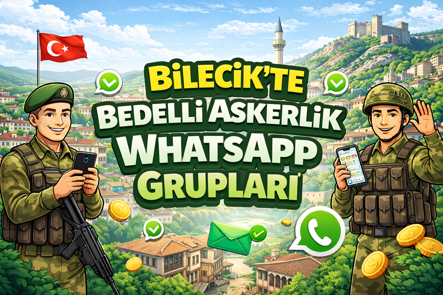 Bilecik için bedelli askerlik WhatsApp grup görseli