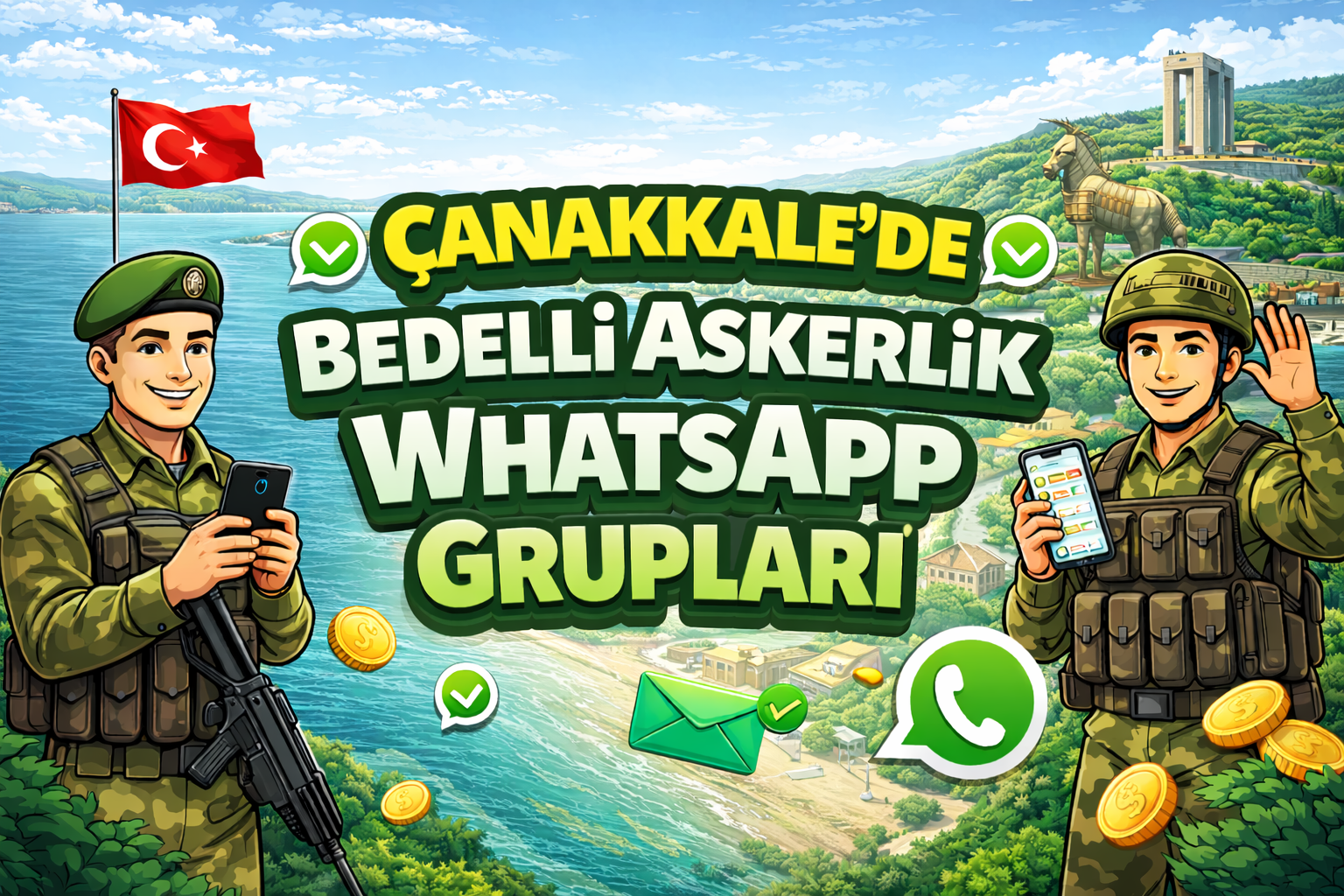 Çanakkale için bedelli askerlik WhatsApp grup görseli