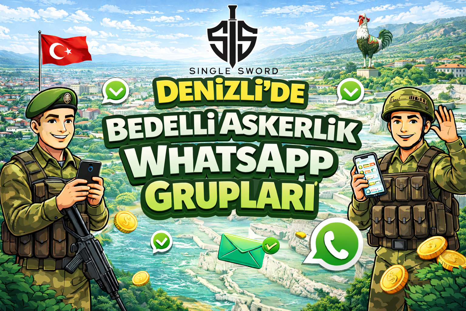 Denizli için bedelli askerlik WhatsApp grup görseli