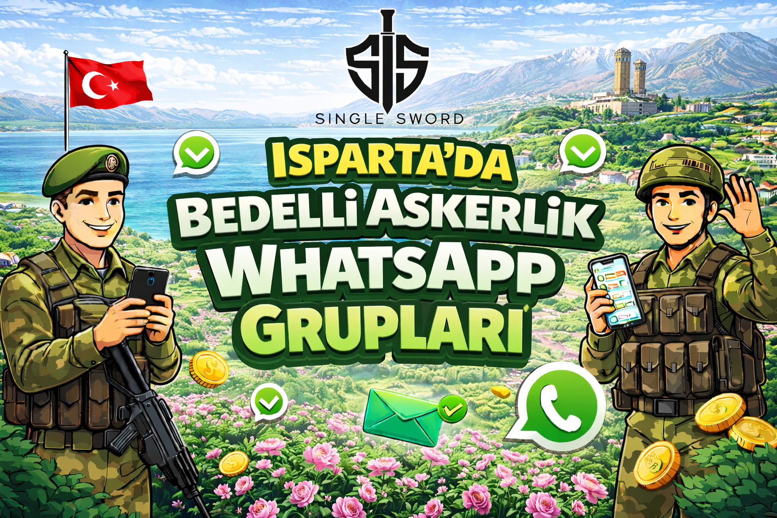 Isparta için bedelli askerlik WhatsApp grup görseli