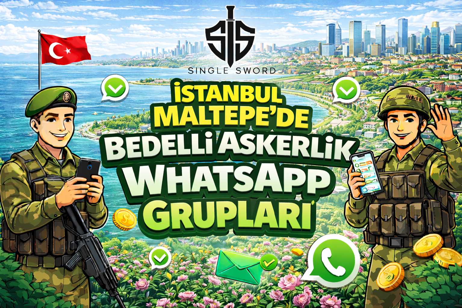 İstanbul Maltepe için bedelli askerlik WhatsApp grup görseli
